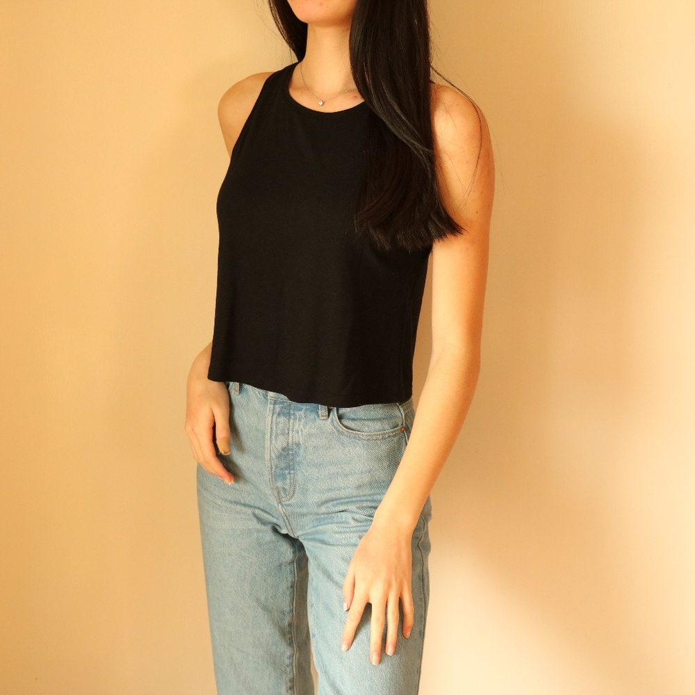 forever 21 black tank top